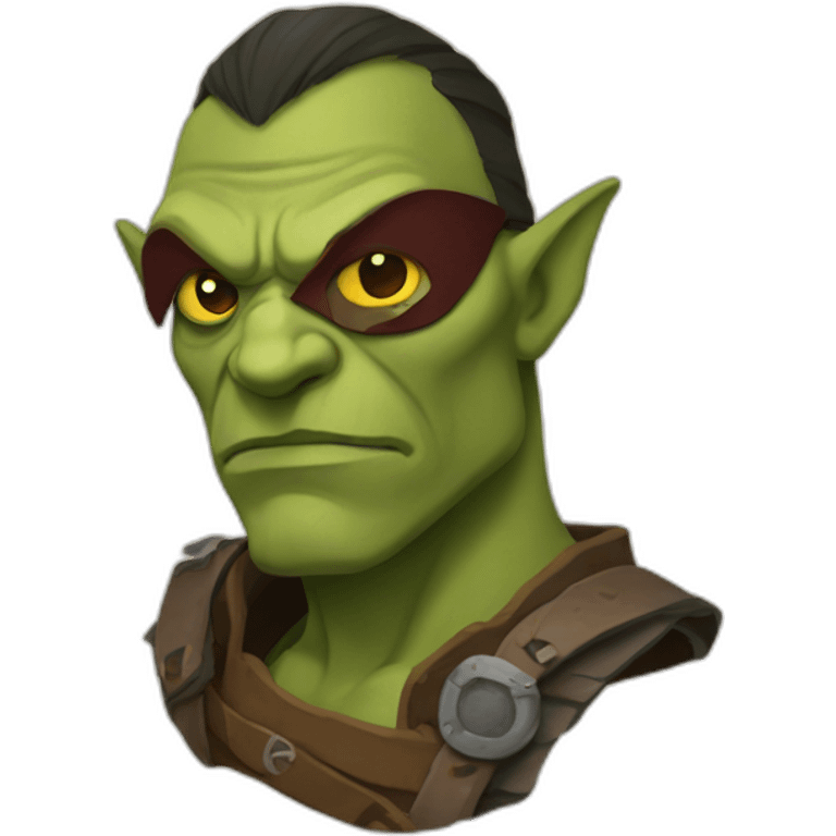 Half orc with an eye patch emoji