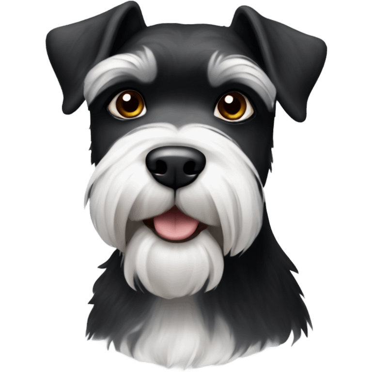 Black and white schnauzer  emoji