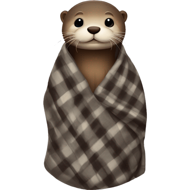 otter cozy in blanket emoji