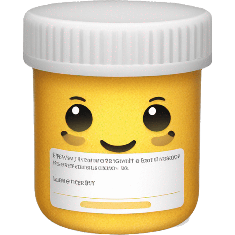 body scrub pot with label emoji