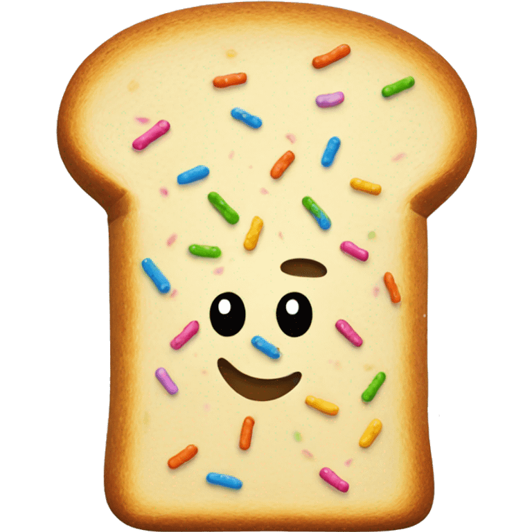 Bread slice with sprinkles emoji