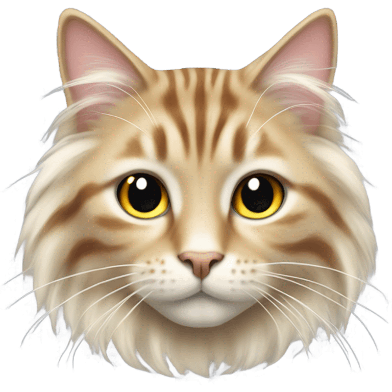 blonde tabby long hair cat emoji