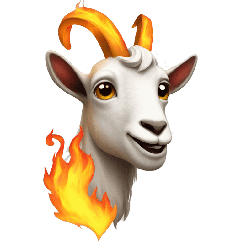 goat made out of flames emoji