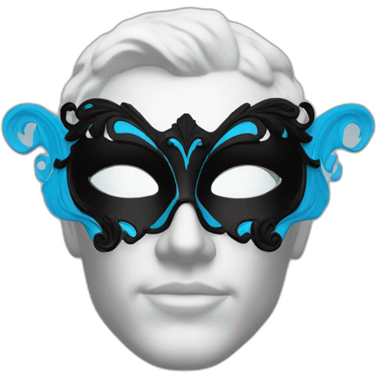 Italian mask blue black emoji