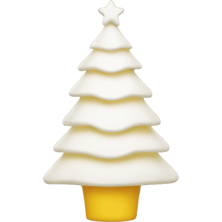 yellow and white christmas tree emoji