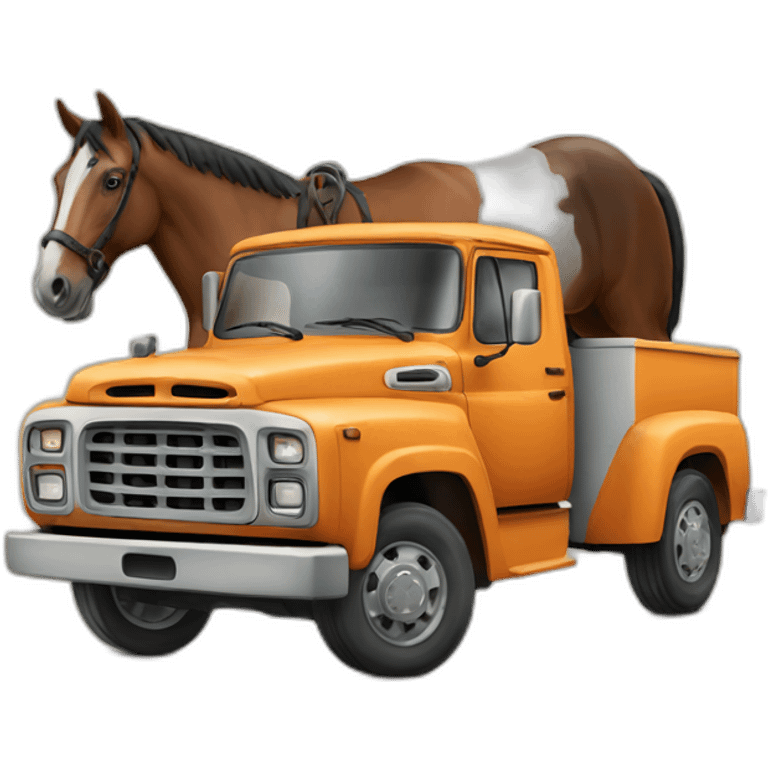 truck with horse emoji