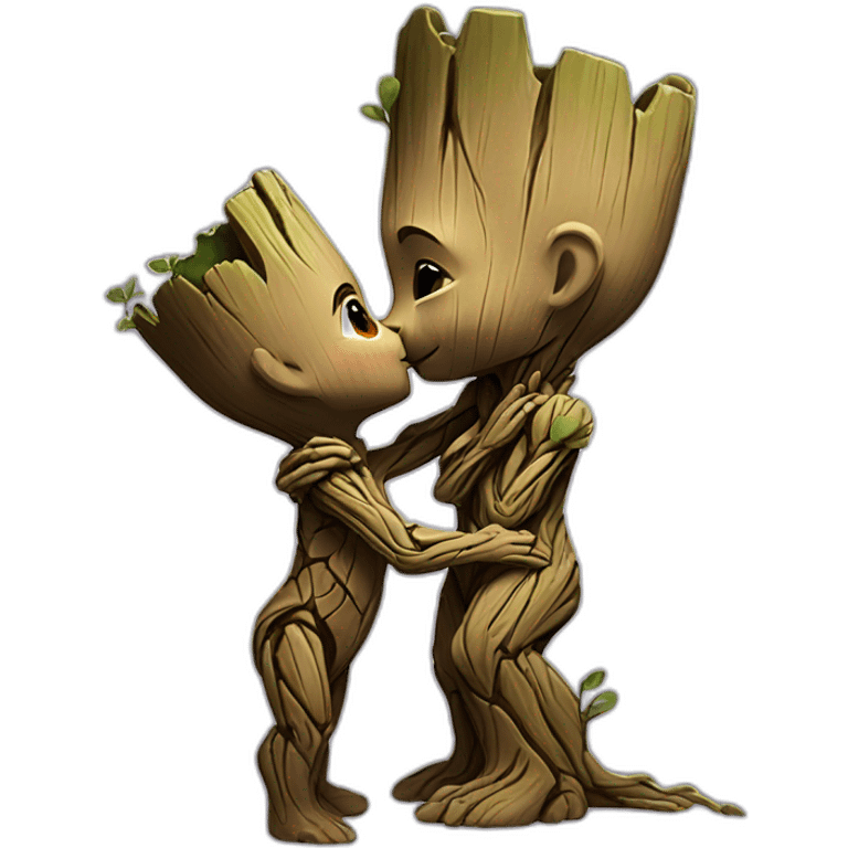 baby groot kiss emoji