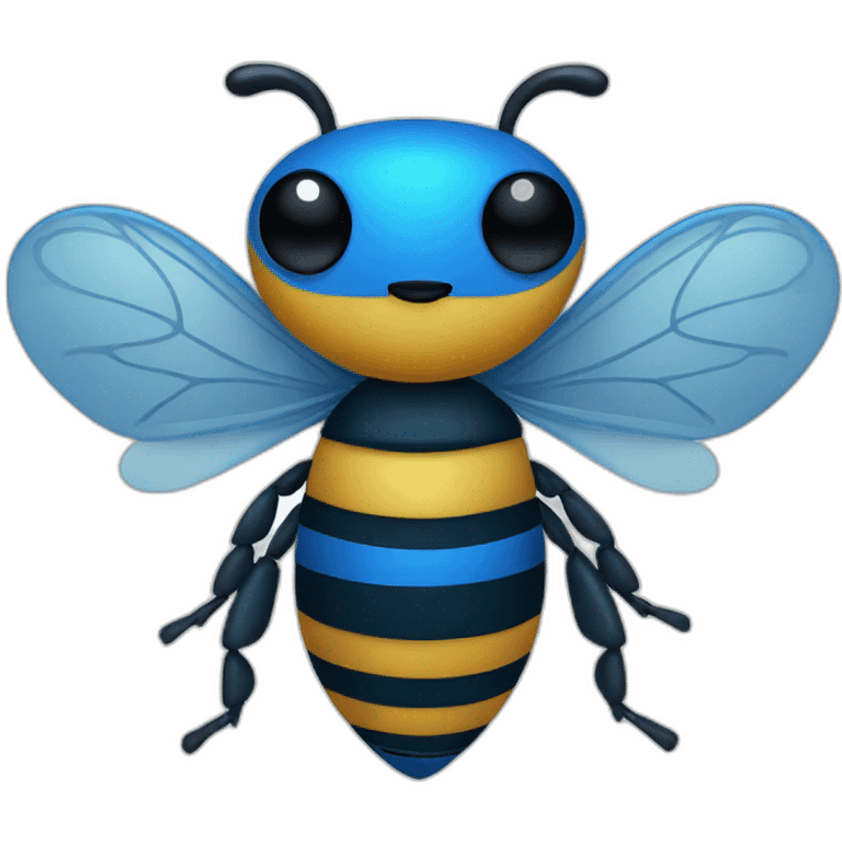 Blue bee emoji