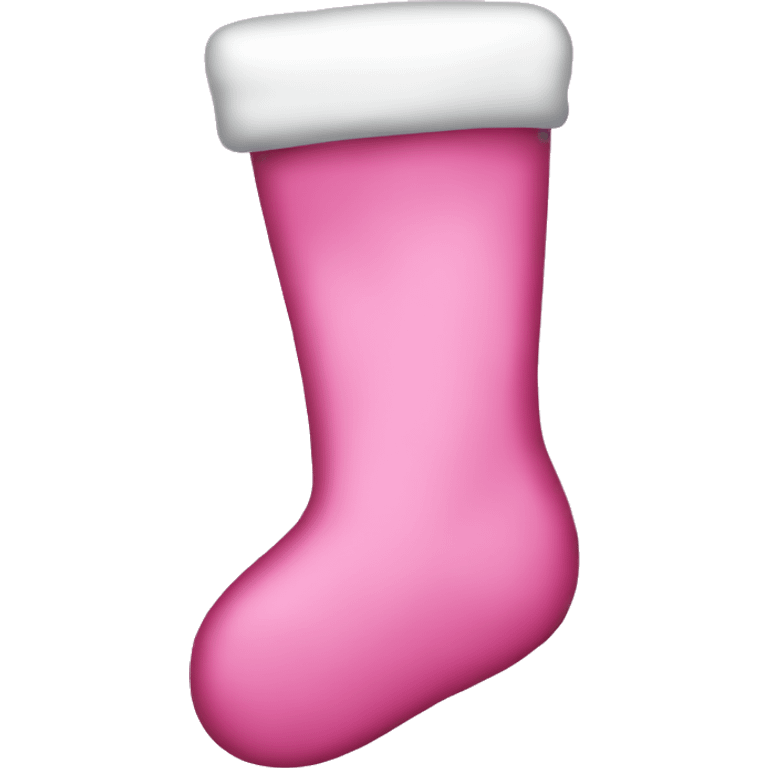 Pink Christmas stocking emoji