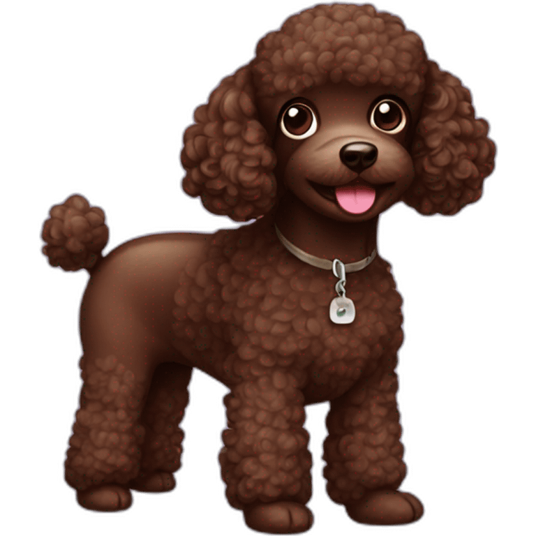 Cute Chocolate poodle emoji