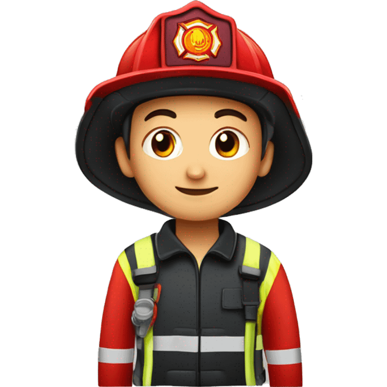 Firefighter and fire extinguisher Uzbek  emoji