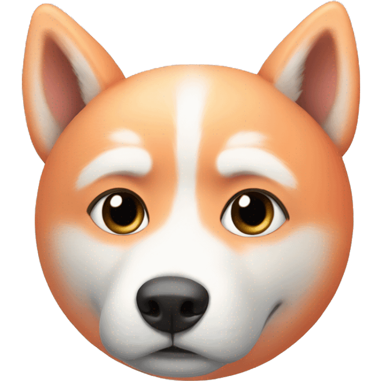 Peach with husky face emoji