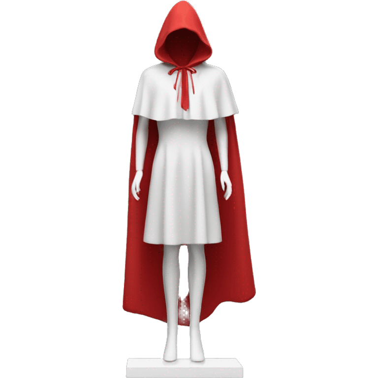 faceless mannequin flapping red cape emoji