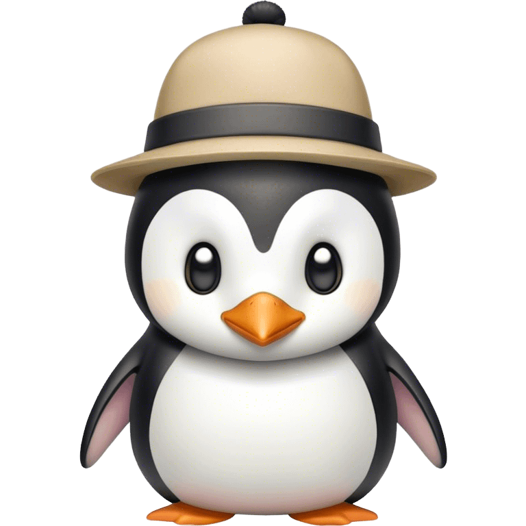 Penguin with hat emoji