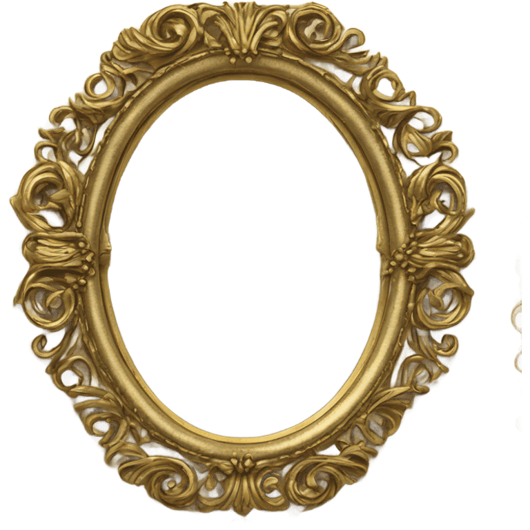 Gold oval vintage frame  emoji