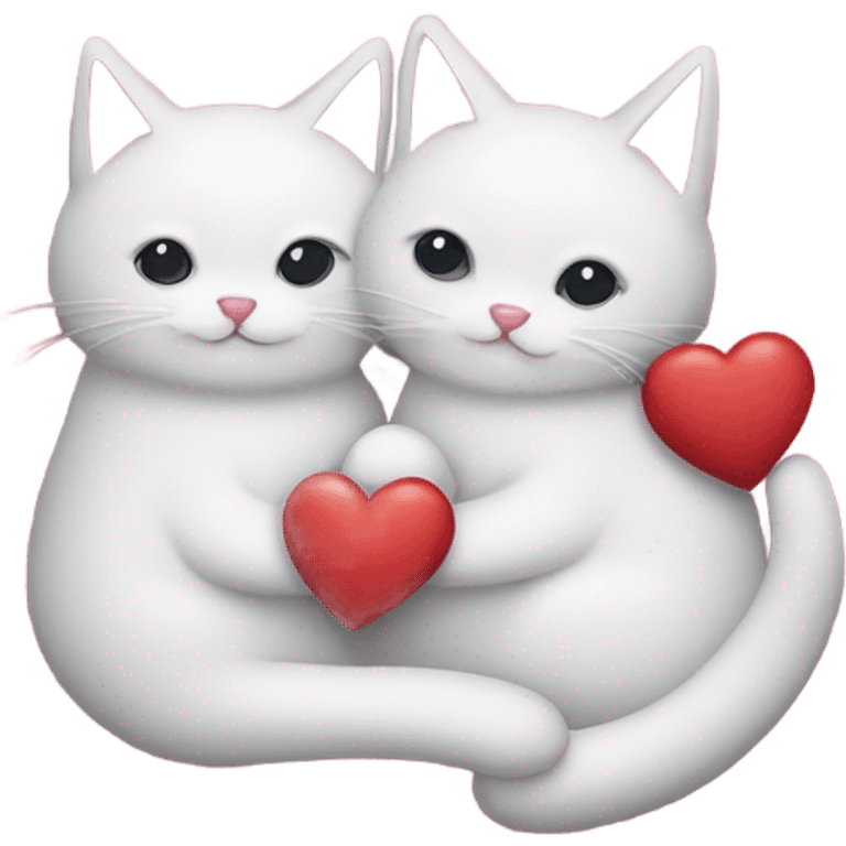 Cuddling cats on Valentine’s Day  emoji