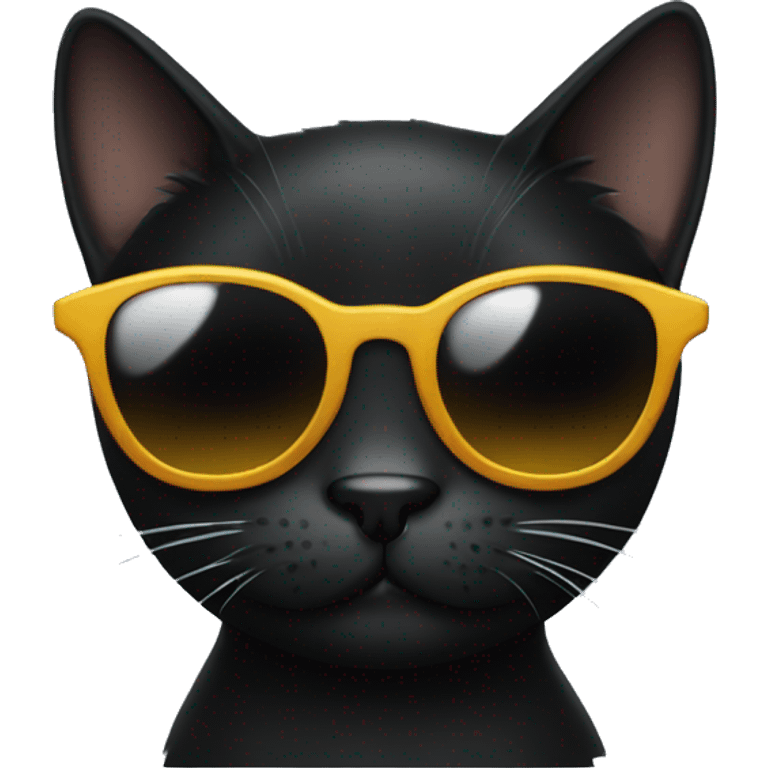 Black Cat with sunglasses emoji