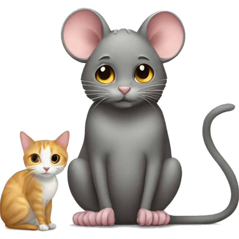 Mouse with a cat emoji