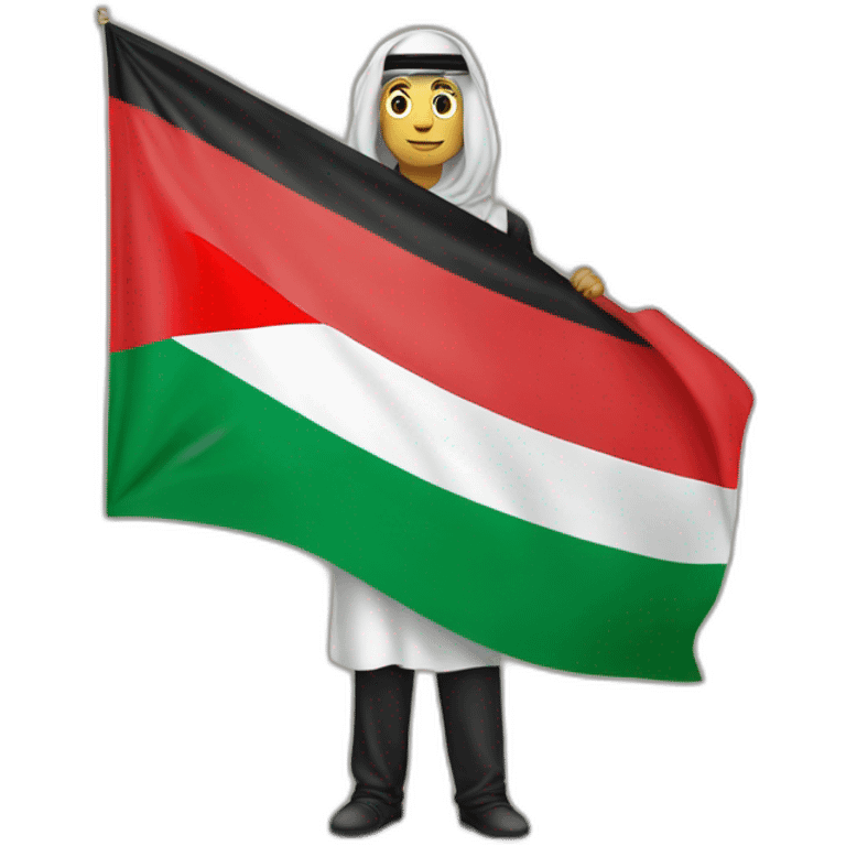 muslim men big Palestine flag emoji