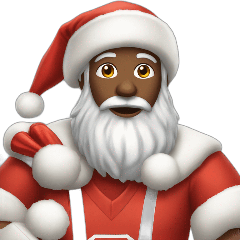 Père noel jouant à FIFA  emoji