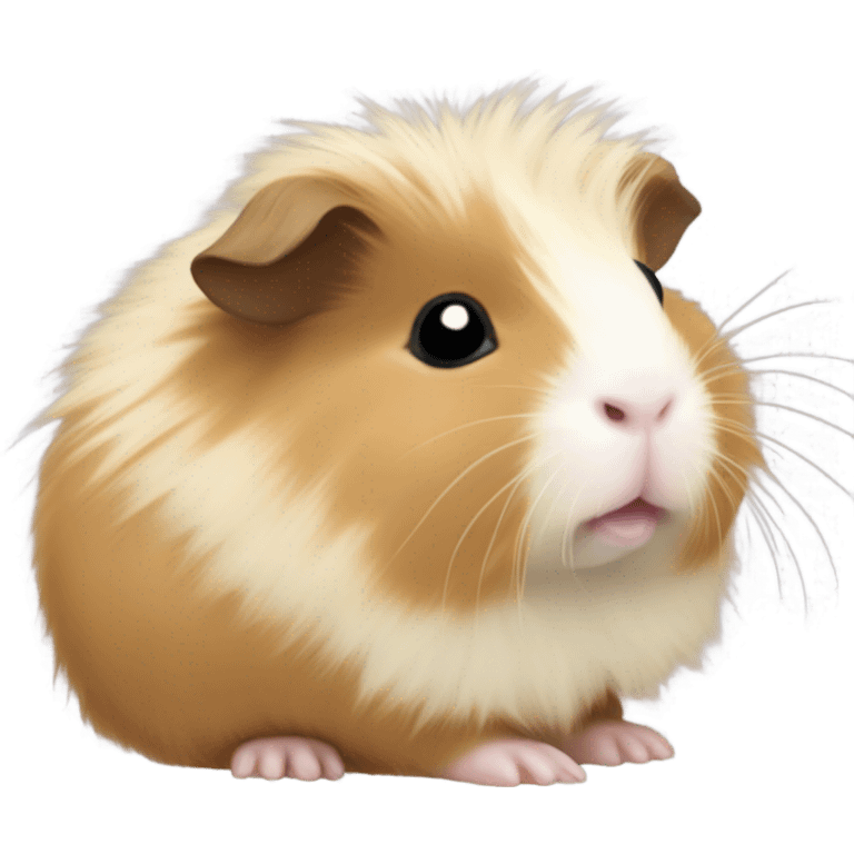 Long haired sand guinea pig baby emoji