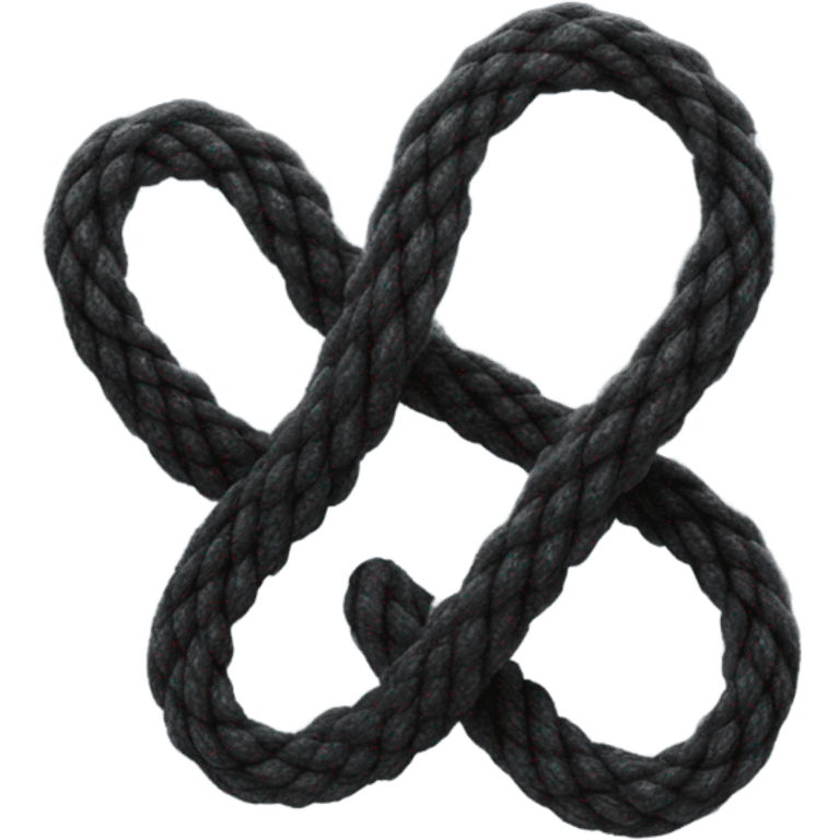 spinning rope, black emoji