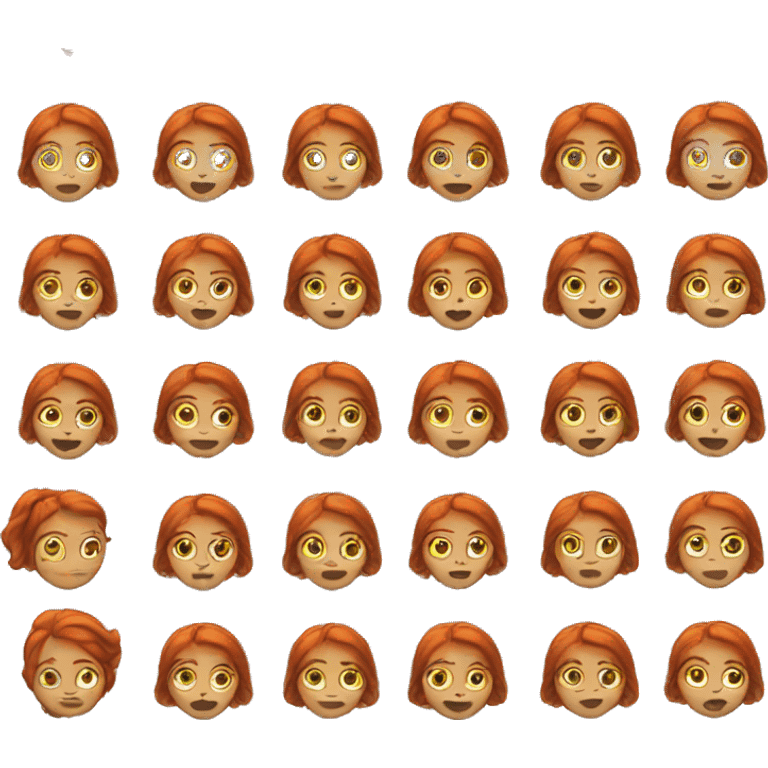 Red headed woman emoji