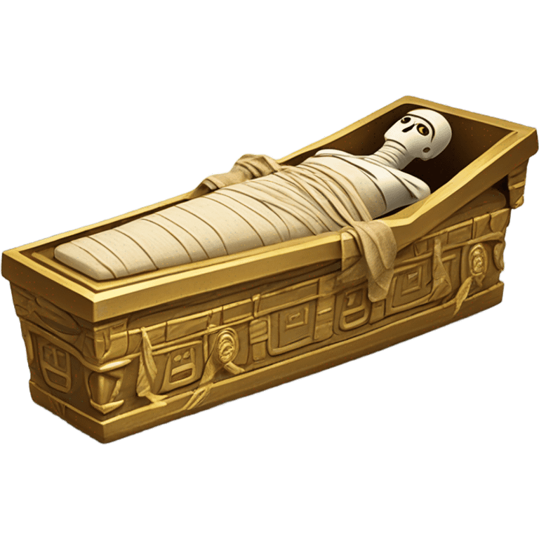  mummy in gold coffin egypt emoji