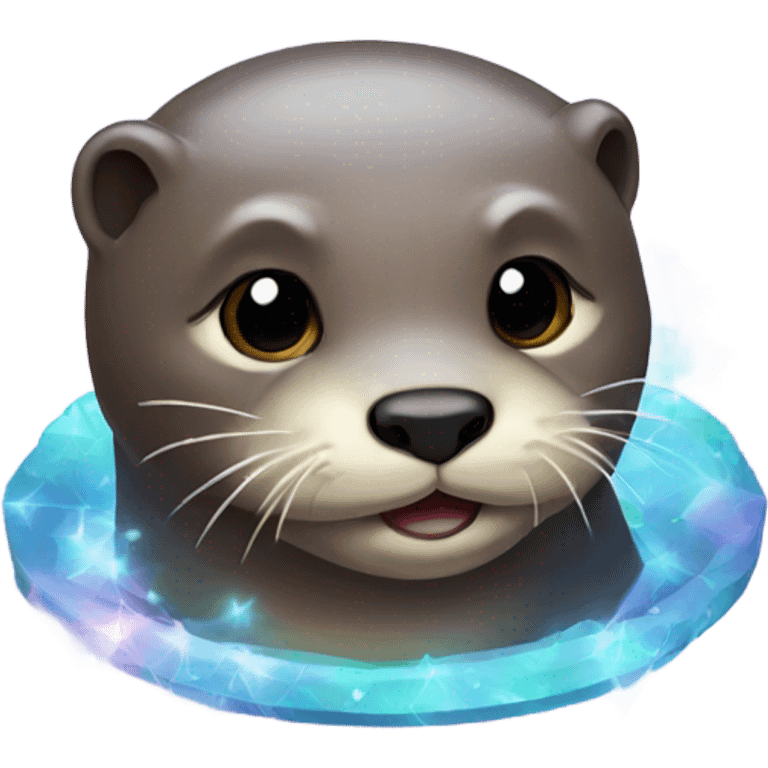 Holographic otter emoji