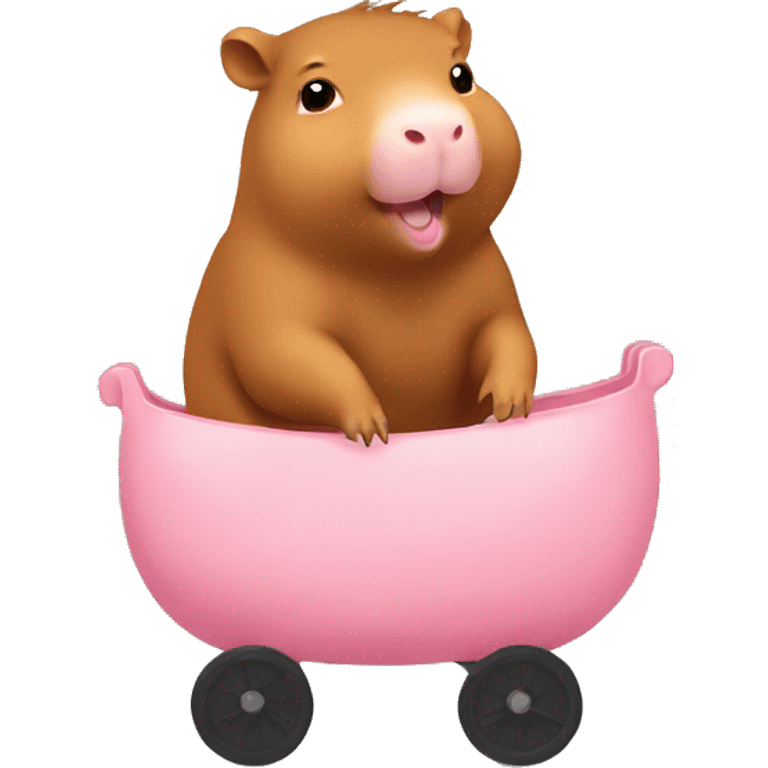 capybara riding a baby pig emoji