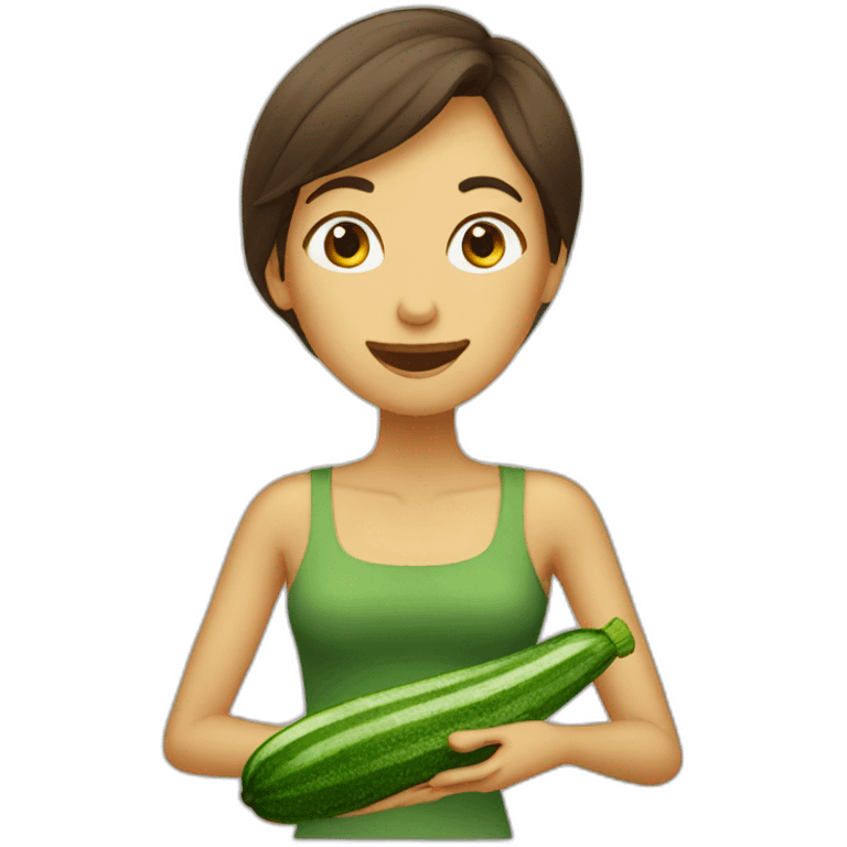 woman-eating-zucchini emoji