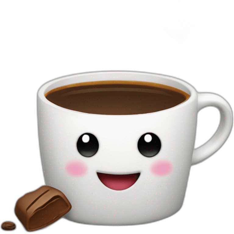 happy blob with coffee and a heart emoji