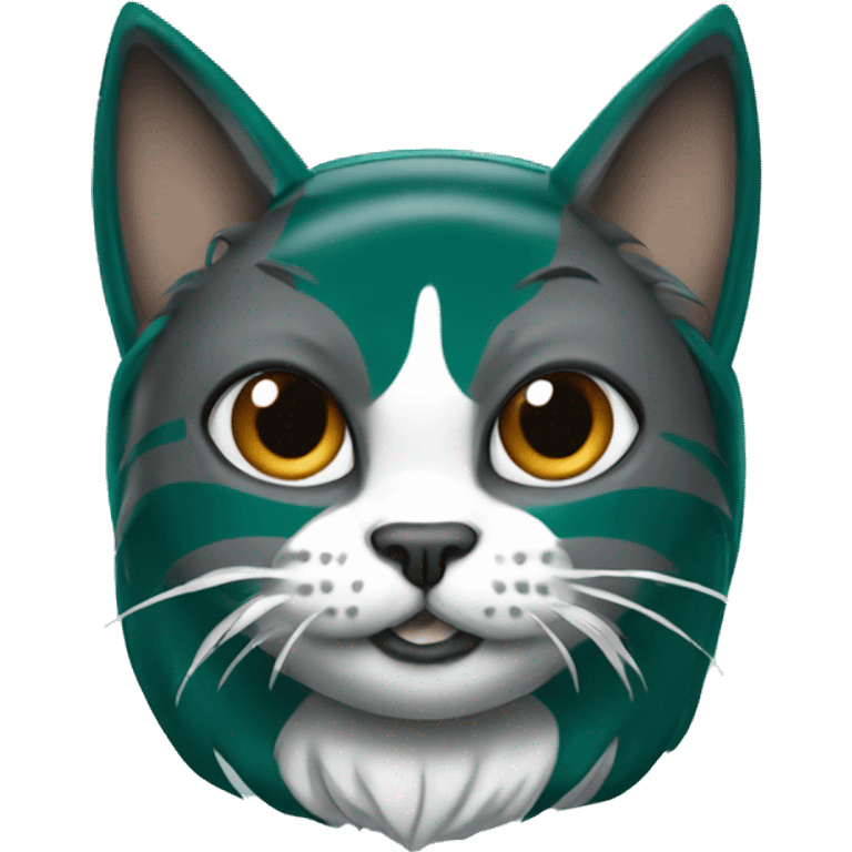 Cat wearing Philadelphia eagles gear emoji