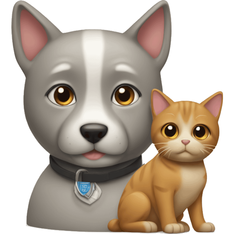 Un gato y un perro emoji