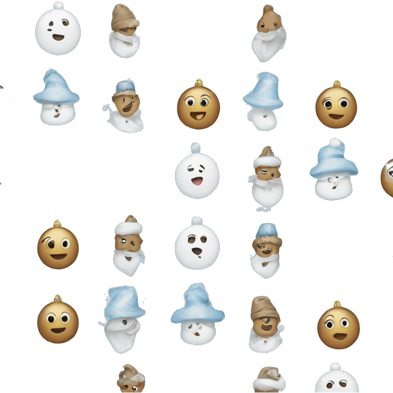 Light blue and white Christmas  emoji