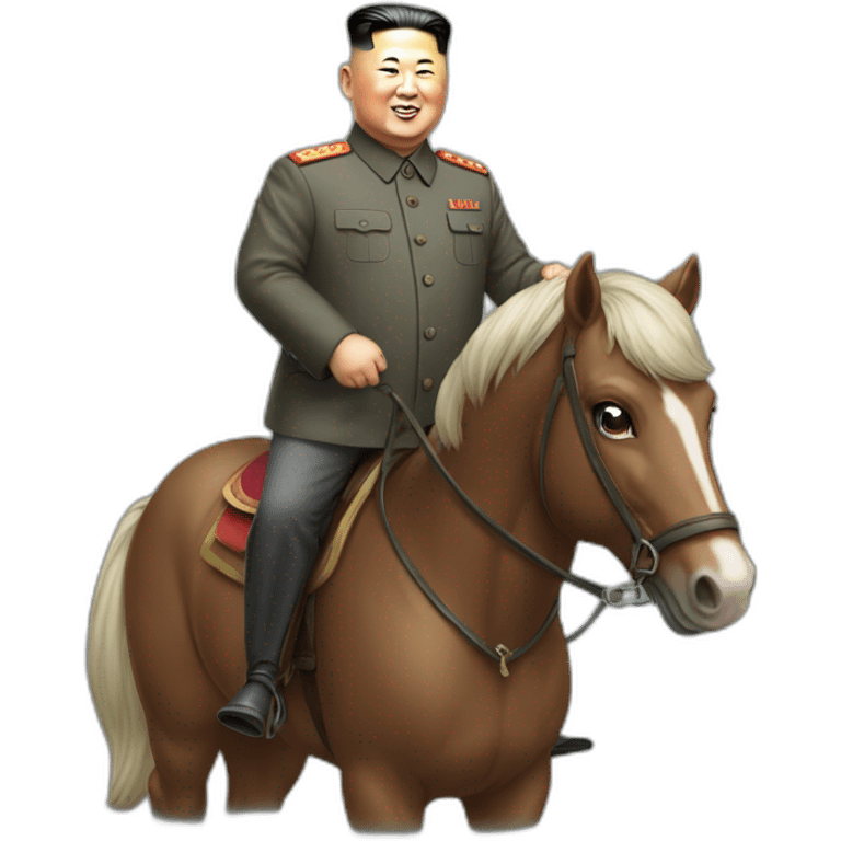 kim jong un sur un cheval emoji