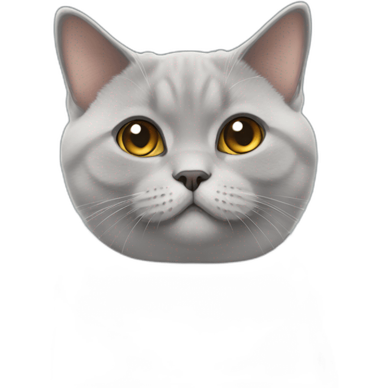 british shorthair cat being adorable emoji