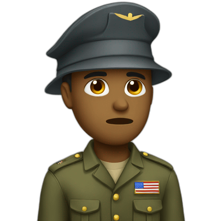 soldier being sad emoji