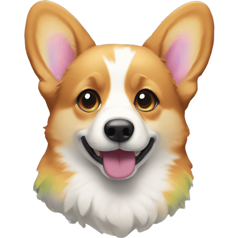 corgi with rainbow fur emoji