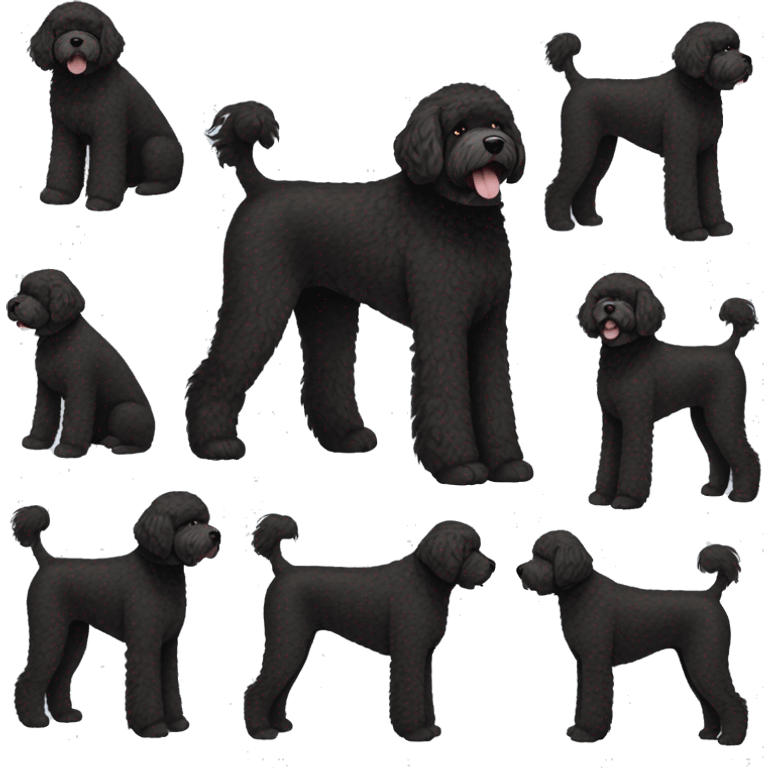 portuguese water dog full body emoji