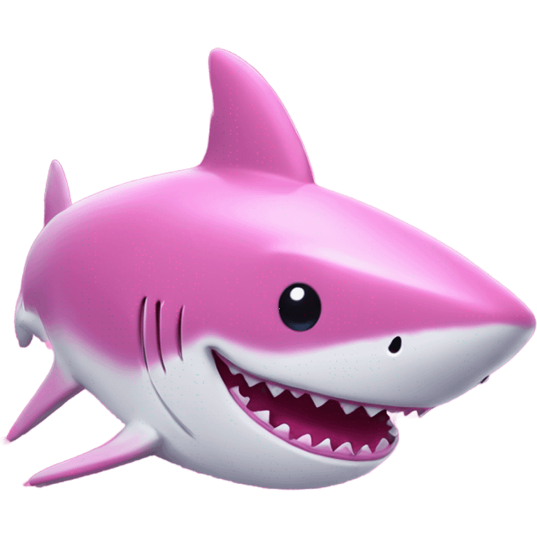 pink shark with glitter  emoji