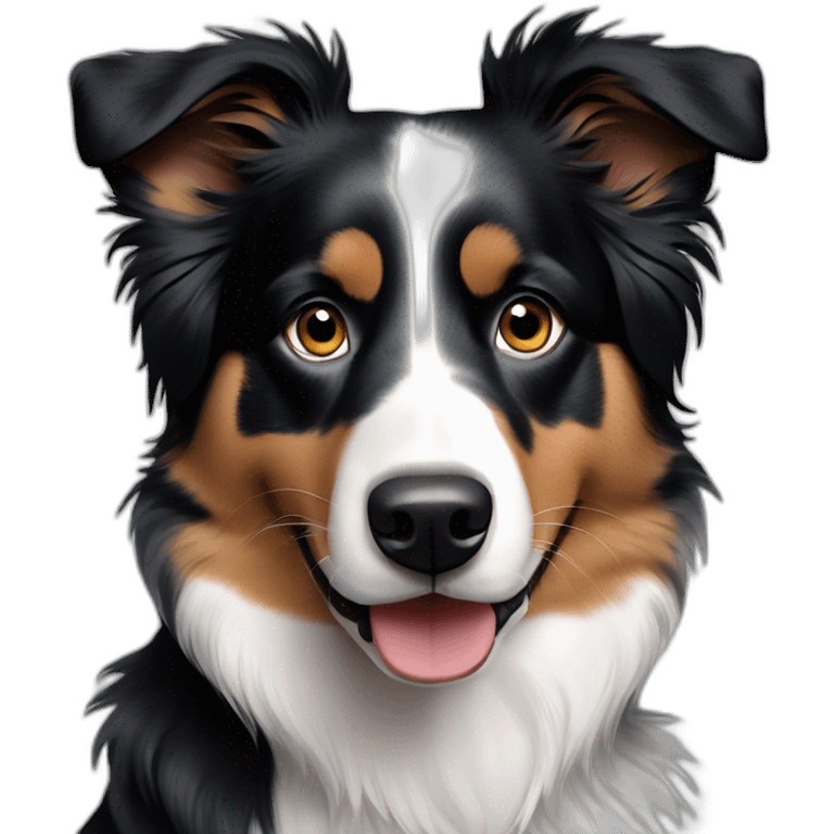 blue eyes dog australian shepherd black emoji