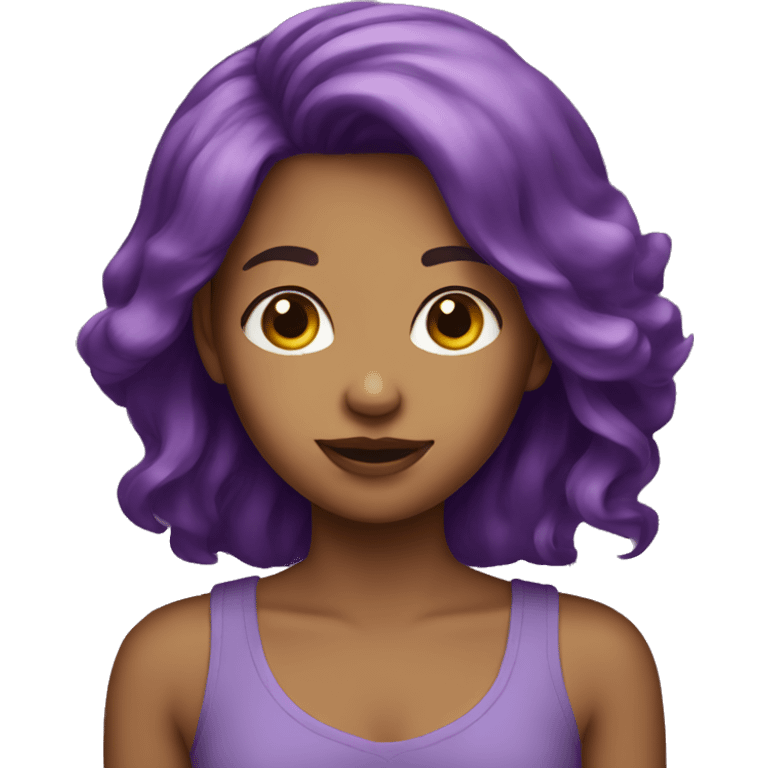 Girl with purple hair emoji