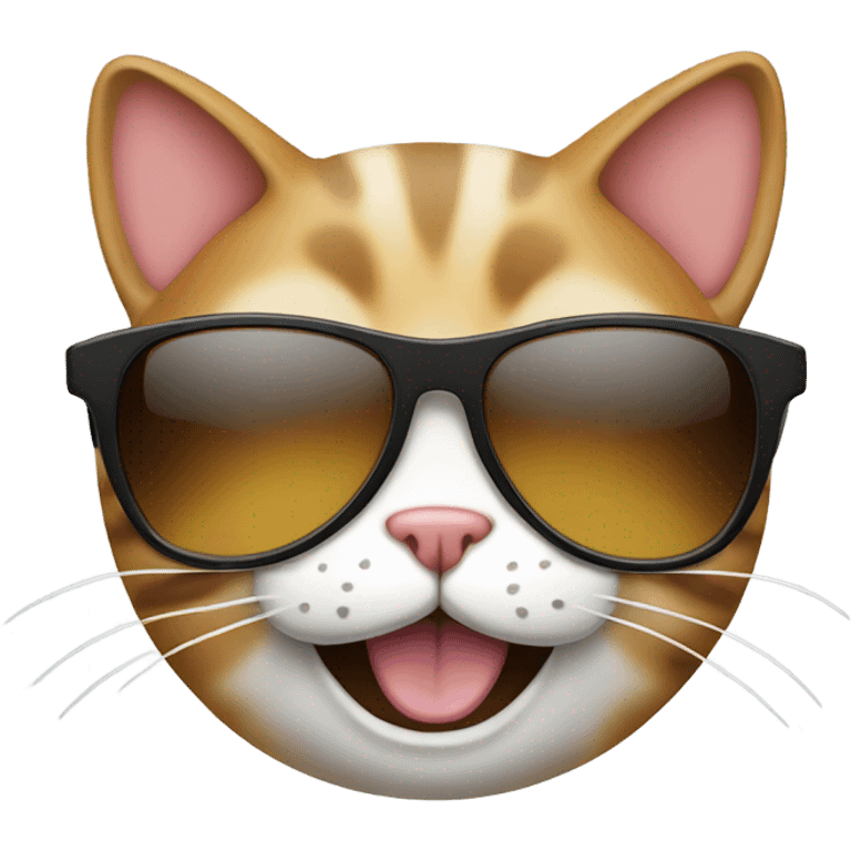 Cat wearing sunglasses smiling emoji