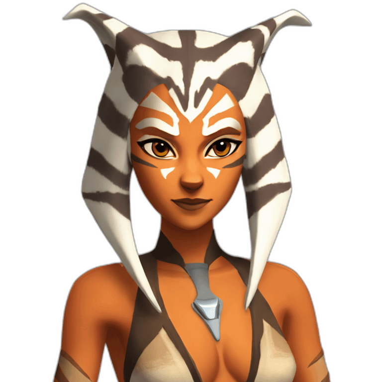 Sexy Ahsoka Tano (portrait, front facing) bikini (small horns) (clone wars season 7) emoji