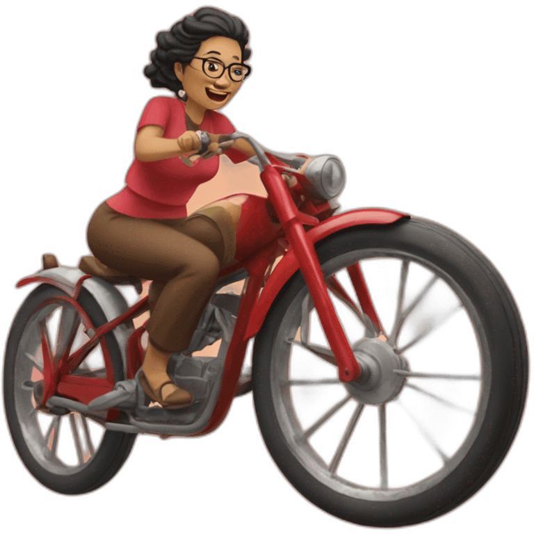 Megawati riding bufallo emoji