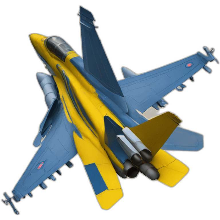 F-18 super hornet blue and yellow emoji