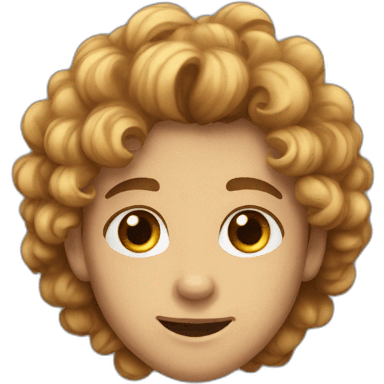 a teenager with curly scars on his cheek and hazel eyes and slightly gaped teeth emoji