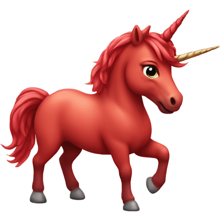 Red unicorn  emoji