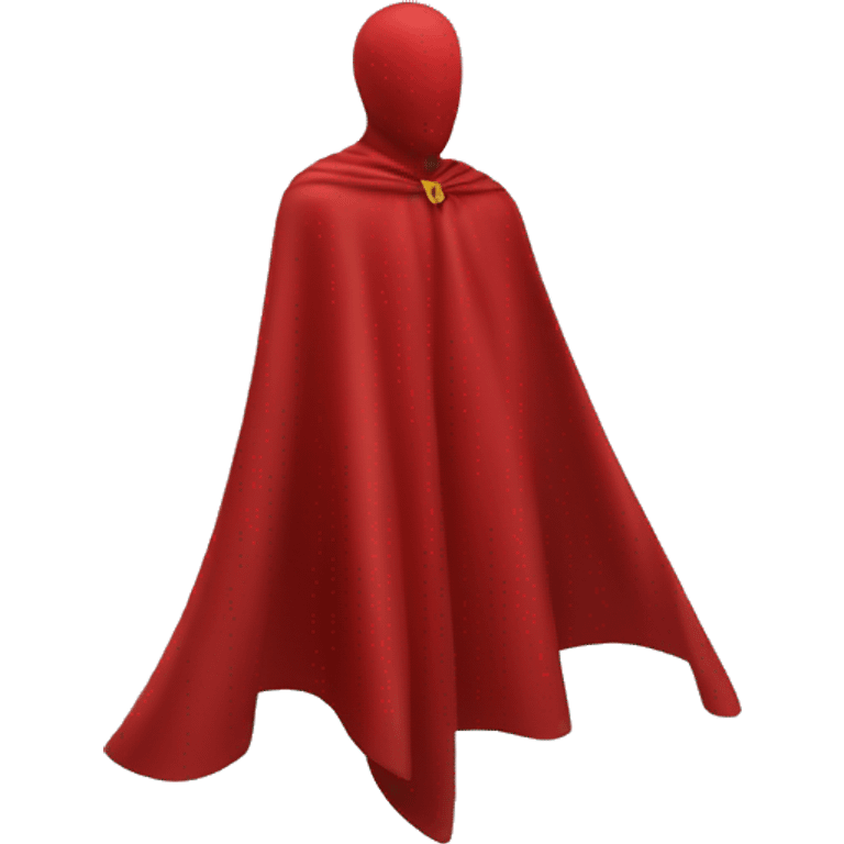 faceless mannequin flying red cape without hood emoji